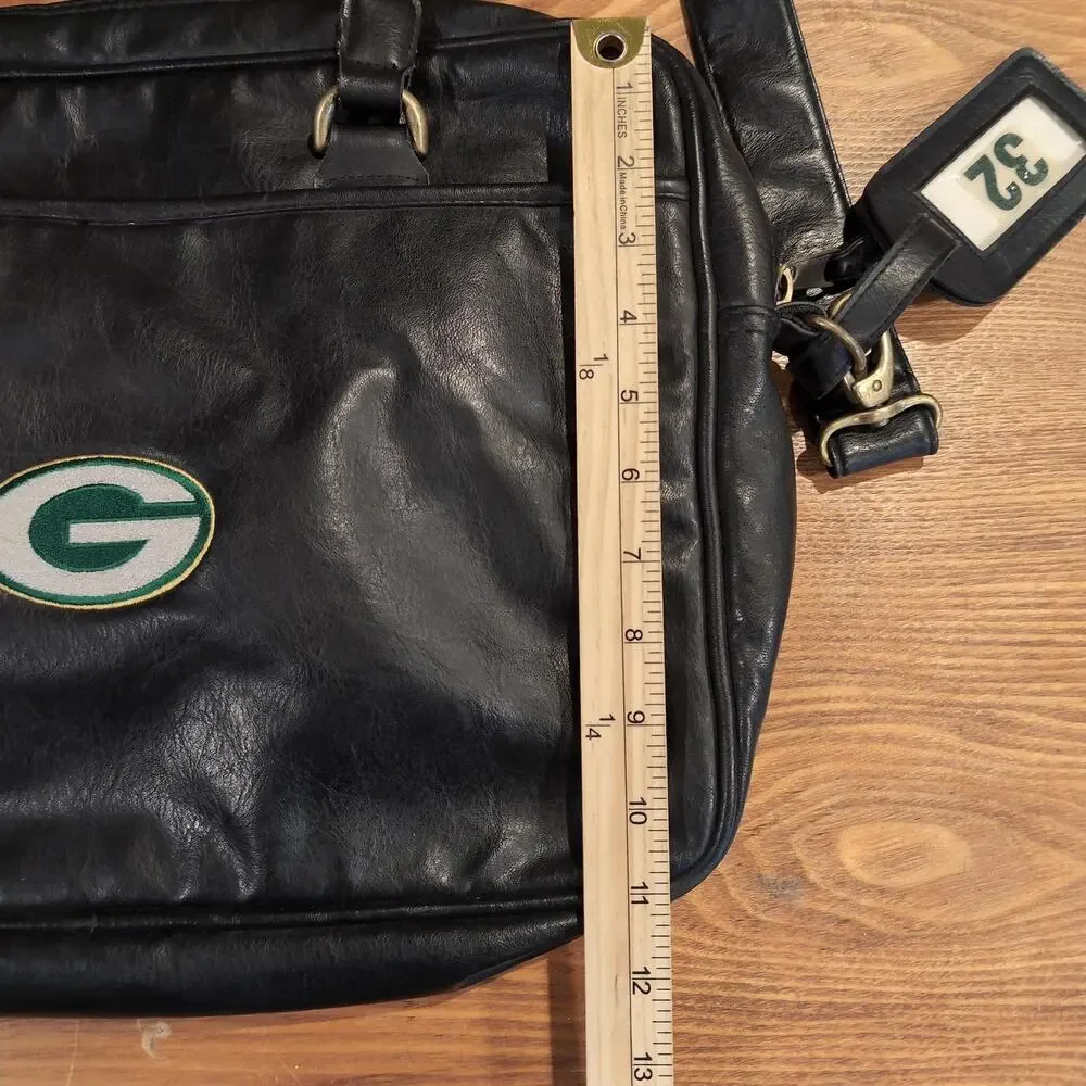 Green Bay Packers Bag Briefcase Strap Laptop Bag Black NFL Football Shoulder